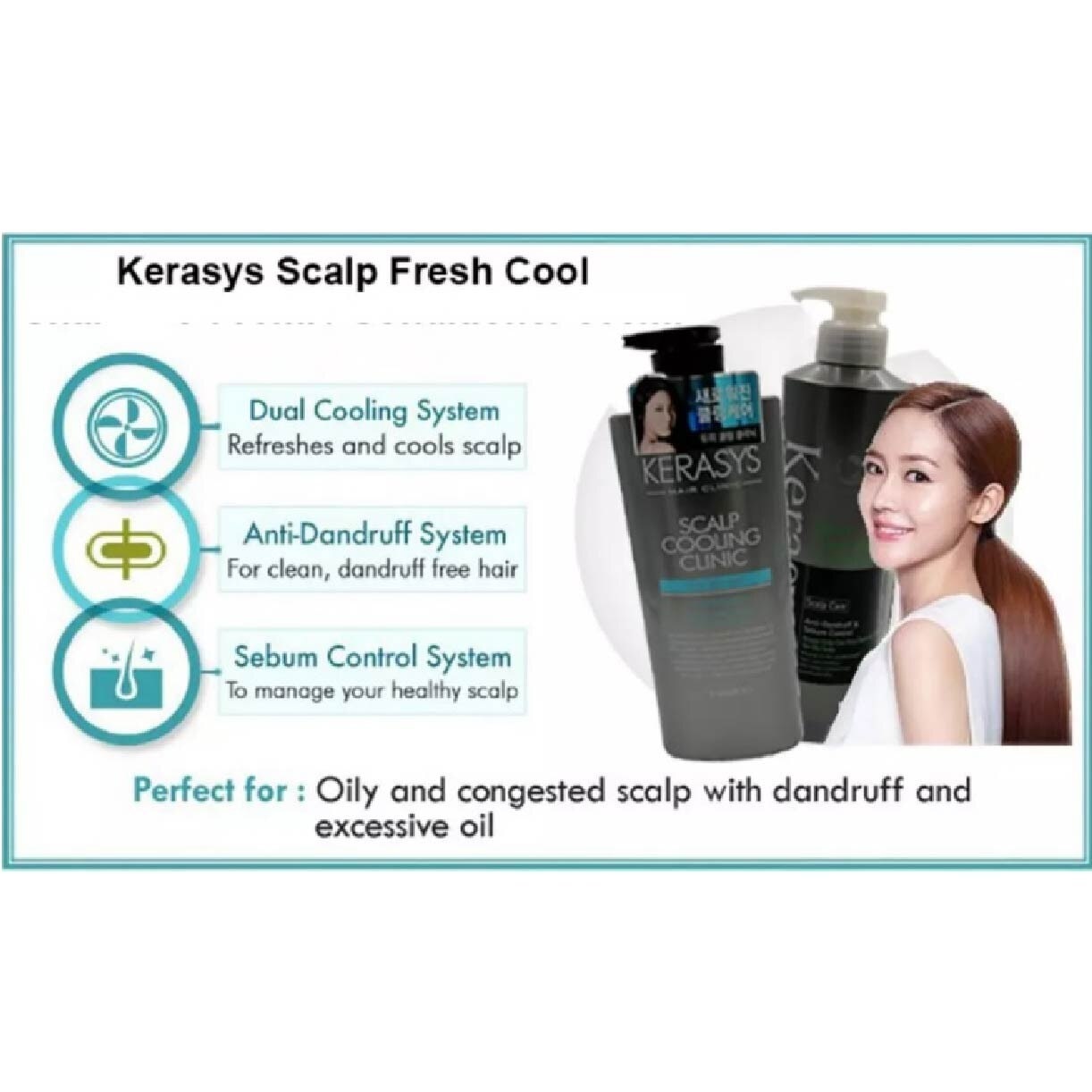 3 Step Hair Clinic System Scalp Cooling Clinic Cleansing Shampoo (For Oily & Congested Scalp) 750ml