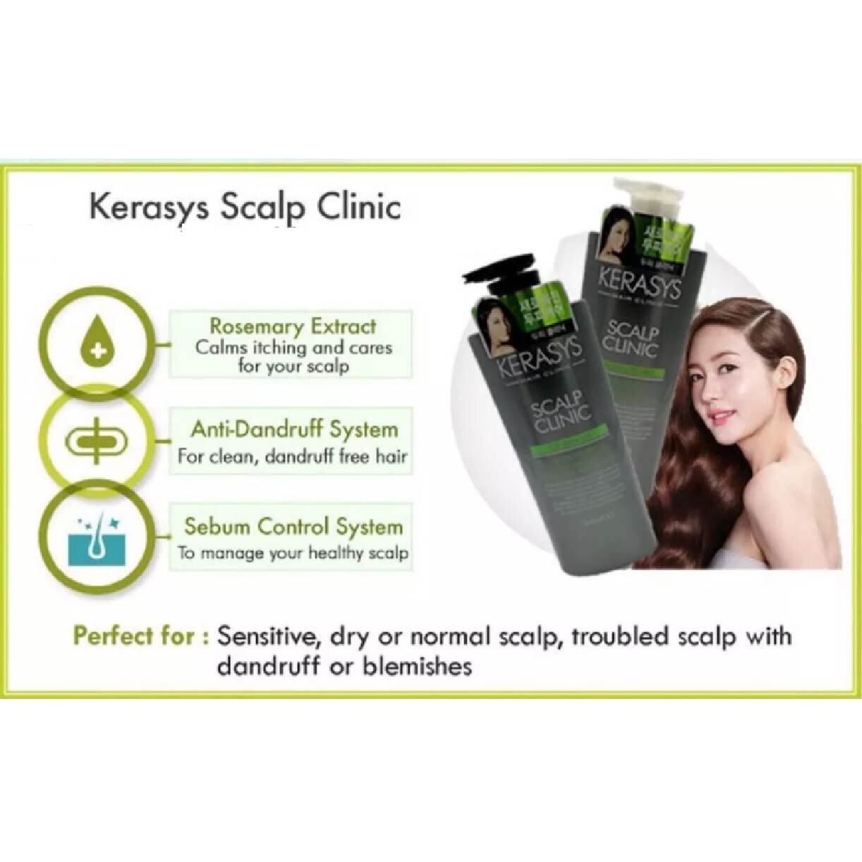 3 Step Hair Clinic System Scalp Clinic Cleansing Shampoo (For Normal, Dry & Sensitive, Troubled Scalp) 750ml