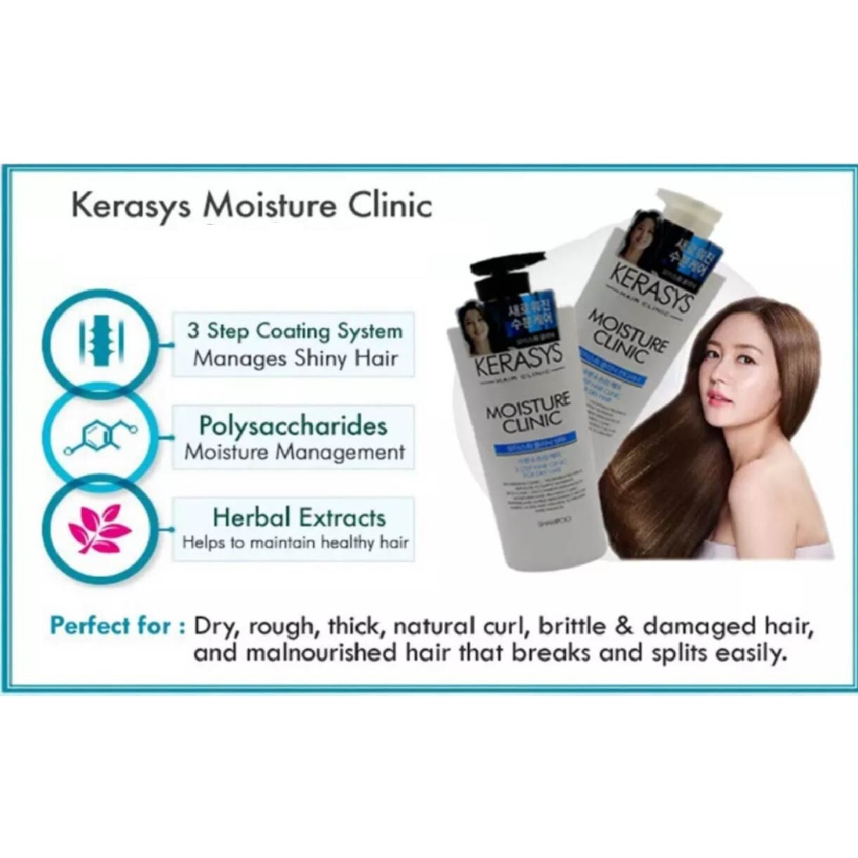 3 Step Hair Clinic System Moisture Clinic Nourishing Shampoo (For Dry, Dull, Brittle Hair & Split Ends) 750ml