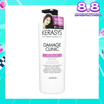 KERASYS 3 Step Hair Clinic System Damage Clinic Nourishing Shampoo (For Damaged, Dry, Permed & Colored Hair) 750ml