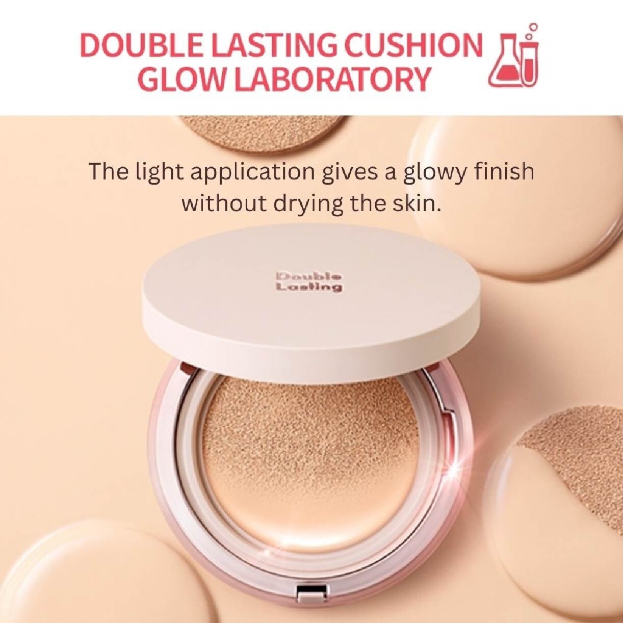 Double Lasting Cushion Glow Foundation Neutral Beige 21N1 SPF50+ PA+++ 15g