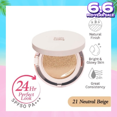 ETUDE Double Lasting Cushion Glow Foundation Neutral Beige 21N1 SPF50+ PA+++ 15g