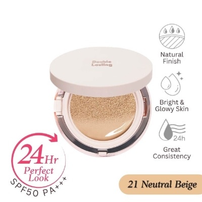 ETUDE Double Lasting Cushion Glow Foundation Neutral Beige 21N1 SPF50+ PA+++ 15g