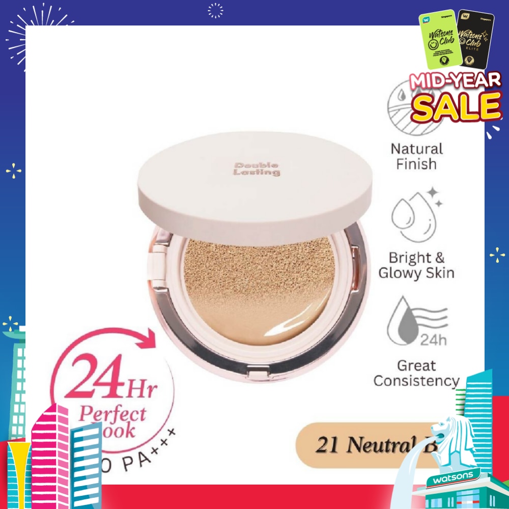 Double Lasting Cushion Glow Foundation Neutral Beige 21N1 SPF50+ PA+++ 15g