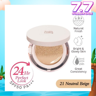 ETUDE Double Lasting Cushion Glow Foundation Neutral Beige 21N1 SPF50+ PA+++ 15g