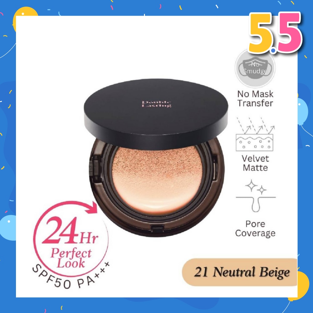 Double Lasting Cushion Matte Foundation Neutral Beige 21N1 SPF50+ PA++++ 15g