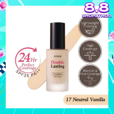 ETUDE Double Lasting Foundation Neutral Vanilla 17N1 SPF35 PA++ 30g