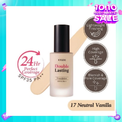 ETUDE Double Lasting Foundation Neutral Vanilla 17N1 SPF35 PA++ 30g