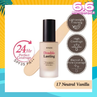 ETUDE Double Lasting Foundation Neutral Vanilla 17N1 SPF35 PA++ 30g
