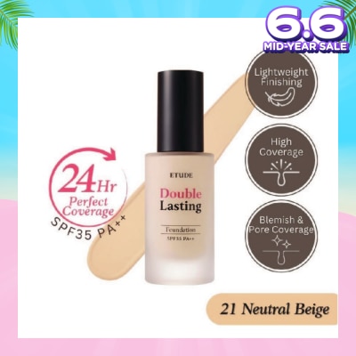 ETUDE Double Lasting Foundation  Neutral Beige 21N1 SPF35 PA++ 30g