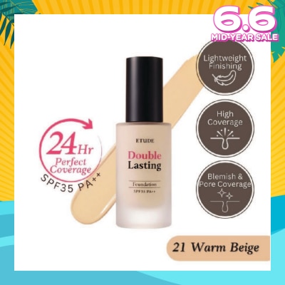 ETUDE Double Lasting Foundation Beige 21W1 SPF35 PA++ 30g