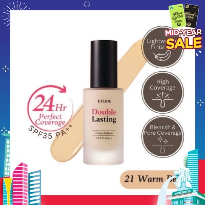 ETUDE Double Lasting Foundation Beige 21W1 SPF35 PA++ 30g