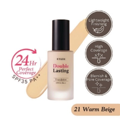 ETUDE Double Lasting Foundation Beige 21W1 SPF35 PA++ 30g