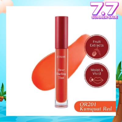 ETUDE Dear Darling Water Gel Tint Lip Gloss OR201 5g
