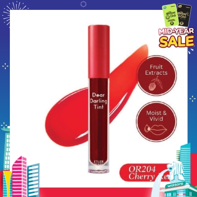 ETUDE Dear Darling Water Gel Tint Lip Gloss OR204 5g