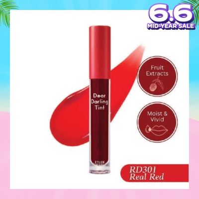 ETUDE Dear Darling Water Gel Tint Lip Gloss RD301 5g