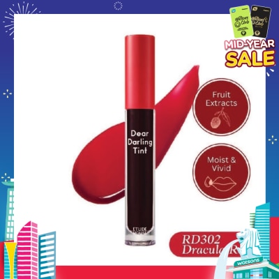 ETUDE Dear Darling Water Gel Tint Lip Gloss RD302 5g