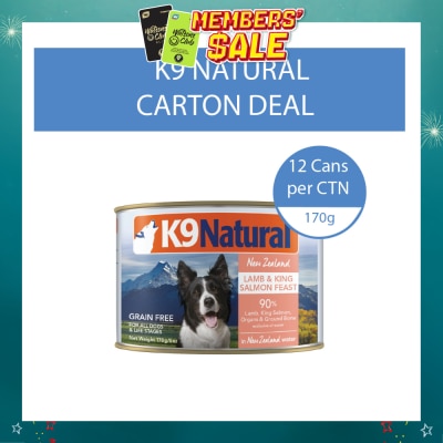 K9 NATURAL - Lamb & Salmon Feast Canned Dog Food 170g x 12s (Per Carton)