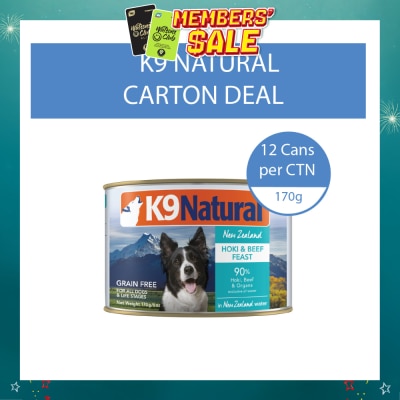 K9 NATURAL - Beef & Hoki Feast Canned Dog Food 170g x 12s (Per Carton)