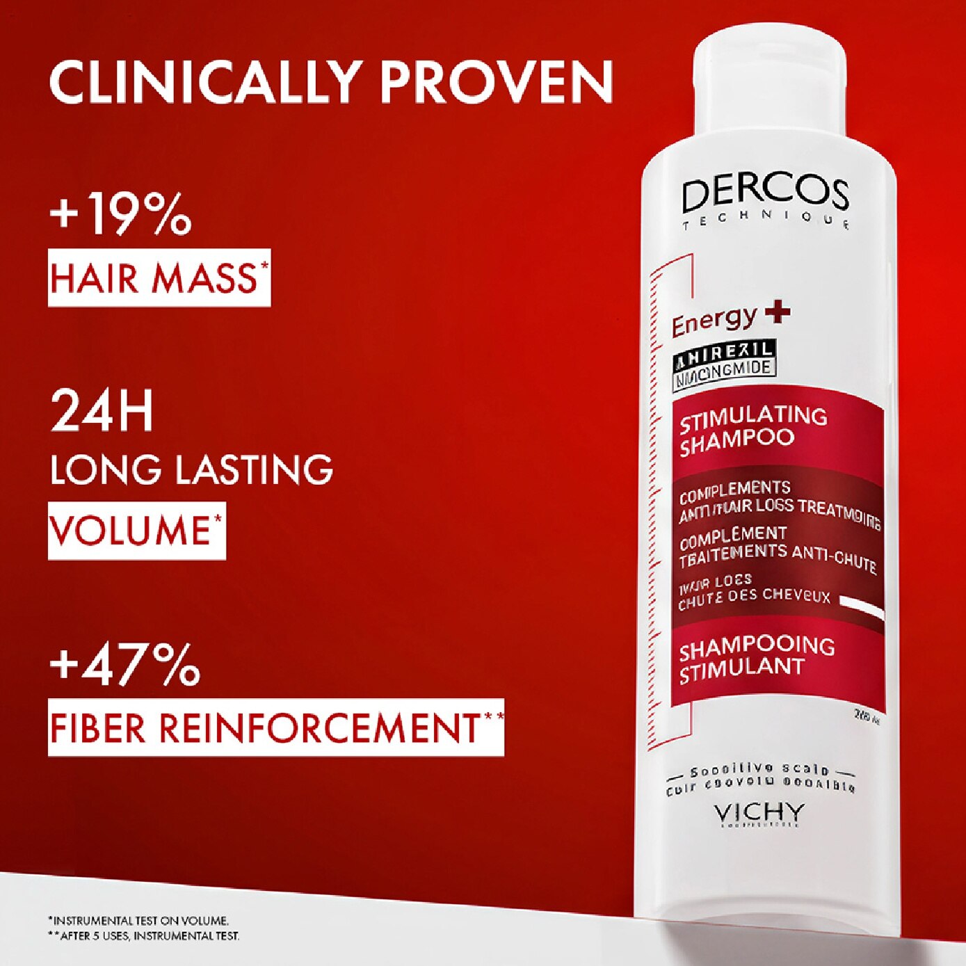 VICHY Dercos Energising Shampoo 200ml | First Aid | Watsons Singapore