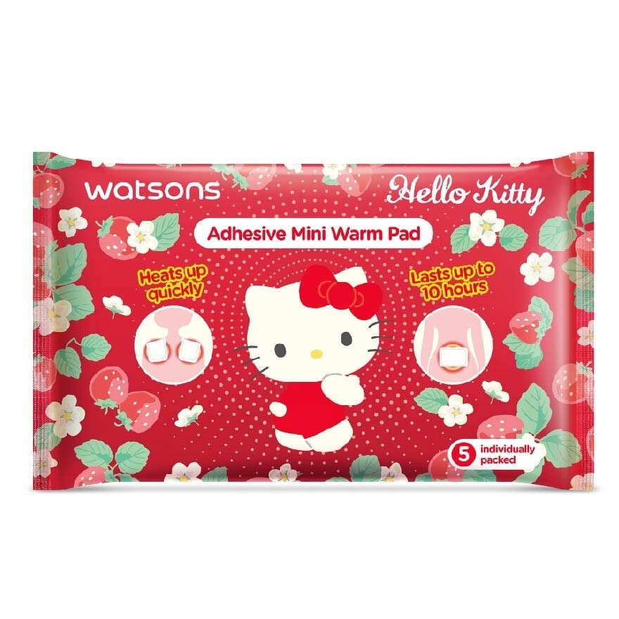 Hello Kitty Adhesive Mini Warm Pad (Heats Up Quickly, Lasts Up to 10 Hours, Individually Packed) 5s