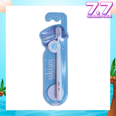 UKIWI Macaron Ultra Wide Toothbrush Blue(Magnetic Absorption + Keep Brush Hygiene + Super Clean Power) 1s