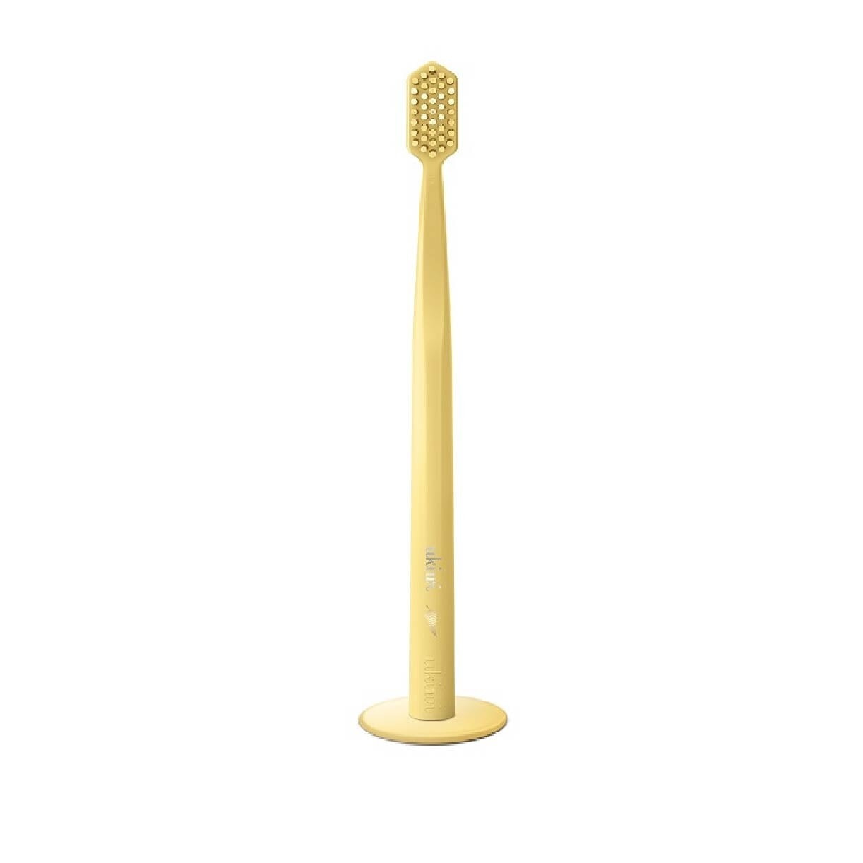 Macaron Ultra Wide Toothbrush Yellow(Magnetic Absorption + Keep Brush Hygiene + Super Clean Power) 1s