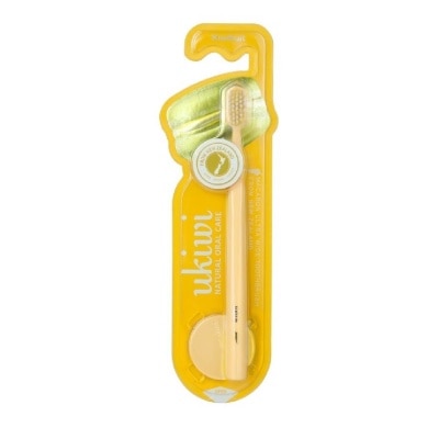 UKIWI Macaron Ultra Wide Toothbrush Yellow(Magnetic Absorption + Keep Brush Hygiene + Super Clean Power) 1s