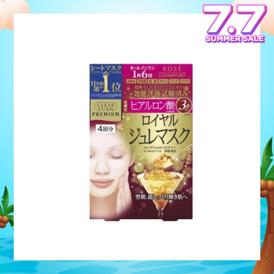 KOSE COSMEPORT Clear Turn Premium Royal Jelly Mask Highly-concentrated Hyaluronic Acid 4s