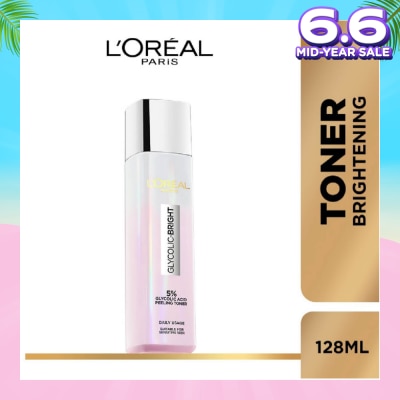 L'OREAL PARIS SKINCARE Glycolic Bright Peeling Water (With Brightening Glycolic Acid exfoliates) 128ml
