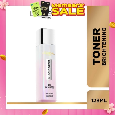 L'OREAL PARIS SKINCARE Glycolic Bright Peeling Water (With Brightening Glycolic Acid exfoliates) 128ml