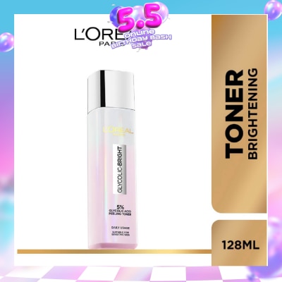 L'OREAL PARIS SKINCARE - Glycolic Bright Peeling Water (With Brightening Glycolic Acid exfoliates) 128ml