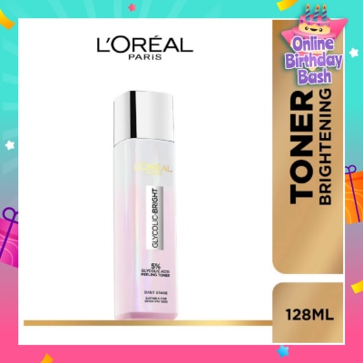 L'OREAL PARIS SKINCARE Glycolic Bright Peeling Water (With Brightening Glycolic Acid exfoliates) 128ml