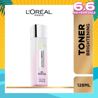 L'OREAL PARIS SKINCARE Glycolic Bright Peeling Water (With Brightening Glycolic Acid exfoliates) 128ml