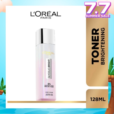 L'OREAL PARIS SKINCARE Glycolic Bright Peeling Water (With Brightening Glycolic Acid exfoliates) 128ml