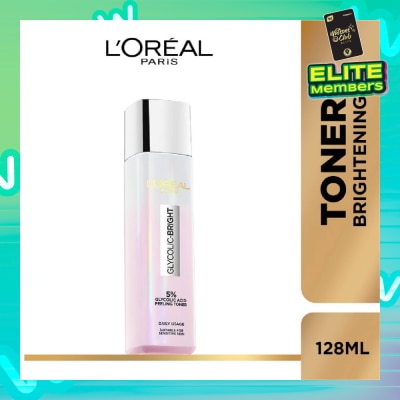 L'OREAL PARIS SKINCARE Glycolic Bright Peeling Water (With Brightening Glycolic Acid exfoliates) 128ml