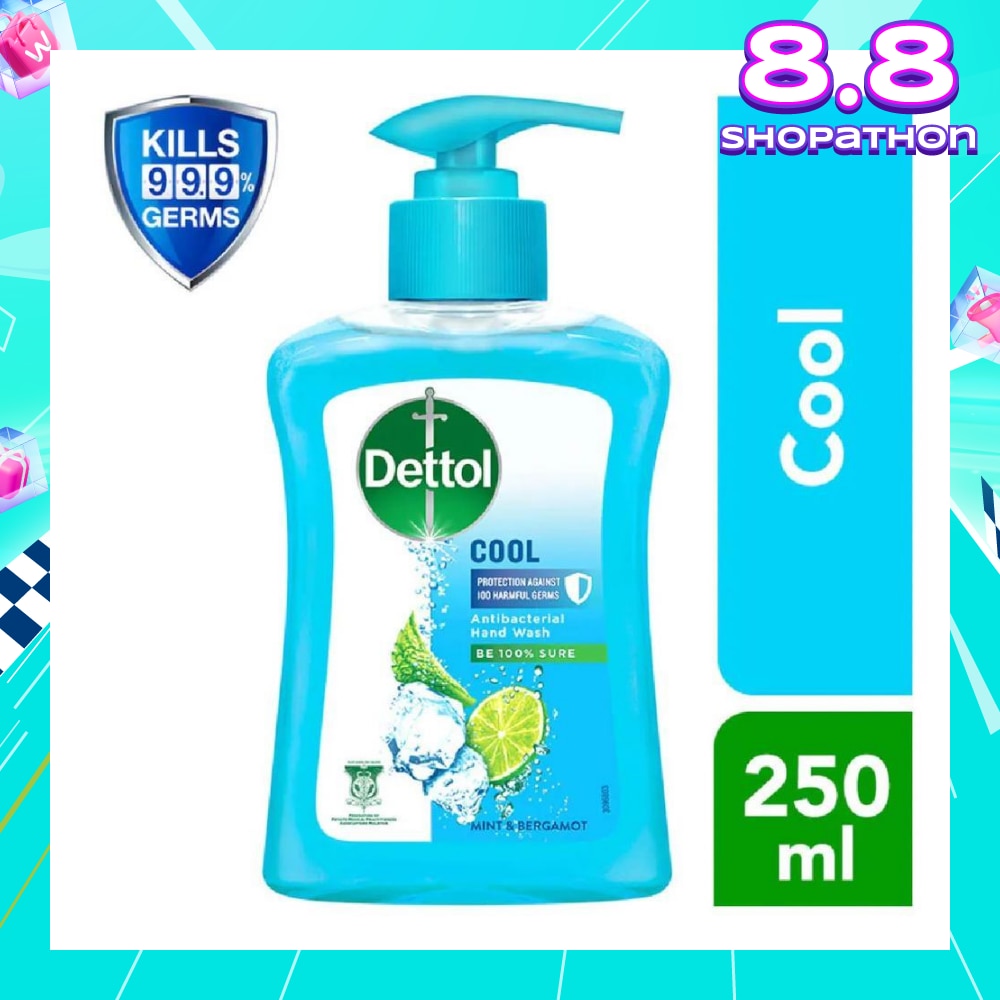 Anti-Bacterial Liquid Hand Wash Cool (Kills 99.9% Germs) 250ml