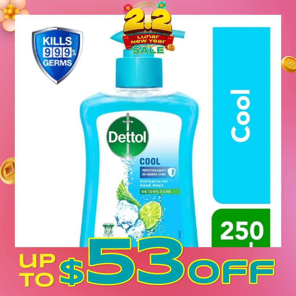 Anti-Bacterial Liquid Hand Wash Cool (Kills 99.9% Germs) 250ml