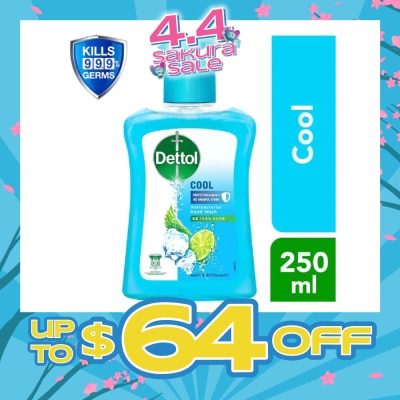 DETTOL - Anti-Bacterial Liquid Hand Wash Cool (Kills 99.9% Germs) 250ml