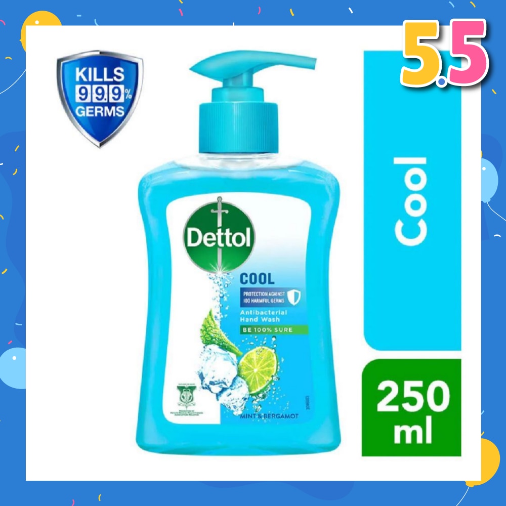 Anti-Bacterial Liquid Hand Wash Cool (Kills 99.9% Germs) 250ml