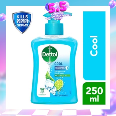 DETTOL - Anti-Bacterial Liquid Hand Wash Cool (Kills 99.9% Germs) 250ml