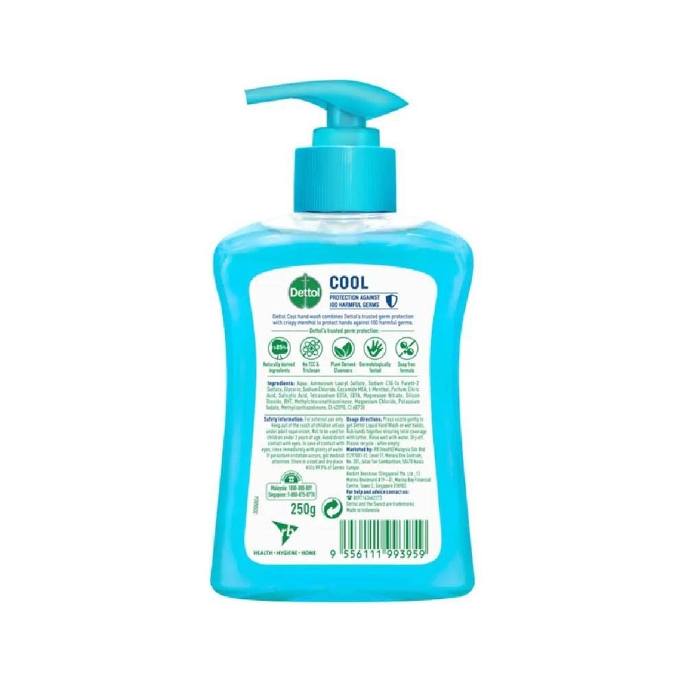 Anti-Bacterial Liquid Hand Wash Cool (Kills 99.9% Germs) 250ml