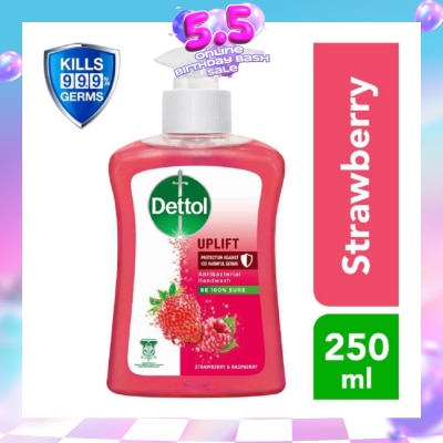DETTOL - Anti-Bacterial Liquid Hand Wash Strawberry (Kills 99.9% Germs) 250ml