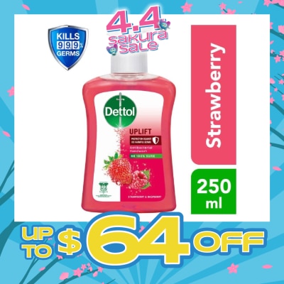 DETTOL - Anti-Bacterial Liquid Hand Wash Strawberry (Kills 99.9% Germs) 250ml