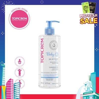 TOPICREM 2 In 1 Cleansing Gel (Cleanse The Body And Hair Of Newborns, Babies And Young Children) 500ml