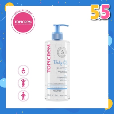 TOPICREM 2 In 1 Cleansing Gel (Cleanse The Body And Hair Of Newborns, Babies And Young Children) 500ml