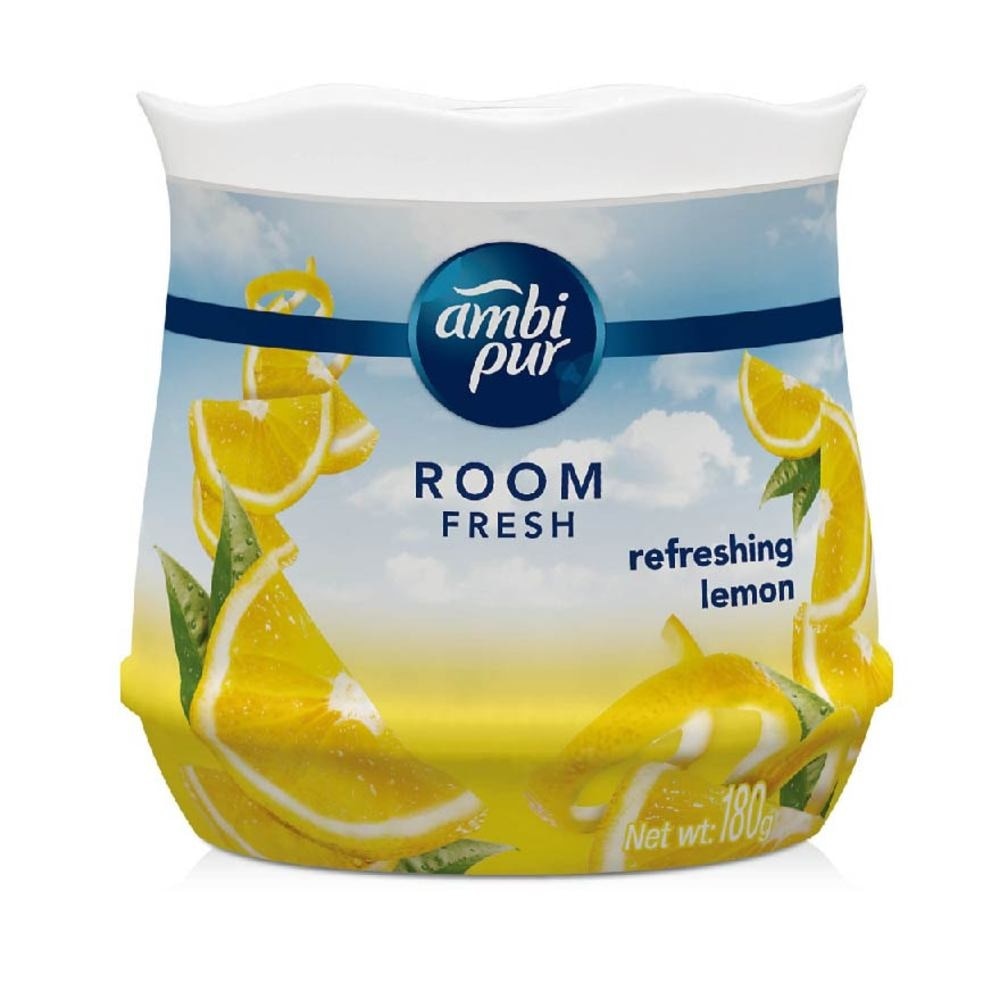 Ambi Pur Room Fresh Refreshing Lemon Air Freshener Gel 180g x 2s<BR>