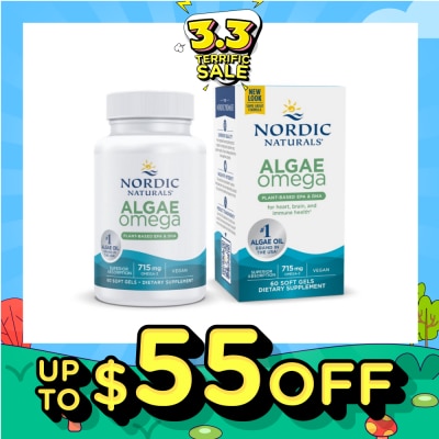 NORDIC NATURALS Algae Omega 625Mg 100% Vegetarian Omega-3 60 Soft Gels