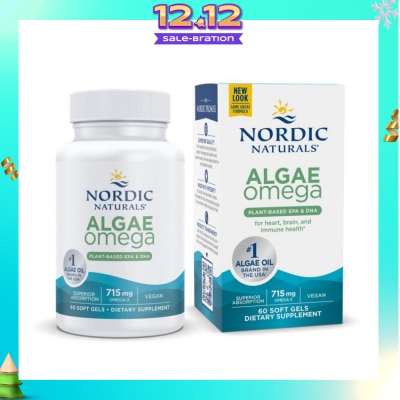 NORDIC NATURALS Algae Omega 625Mg 100% Vegetarian Omega-3 60 Soft Gels