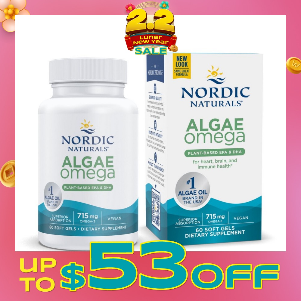 Algae Omega 625Mg 100% Vegetarian Omega-3 60 Soft Gels